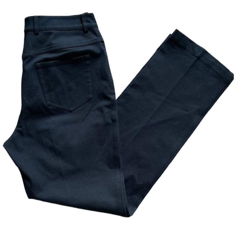 St. John Sport Pants Womens 6 Marie Gray Black Straight Leg Stretch EUC